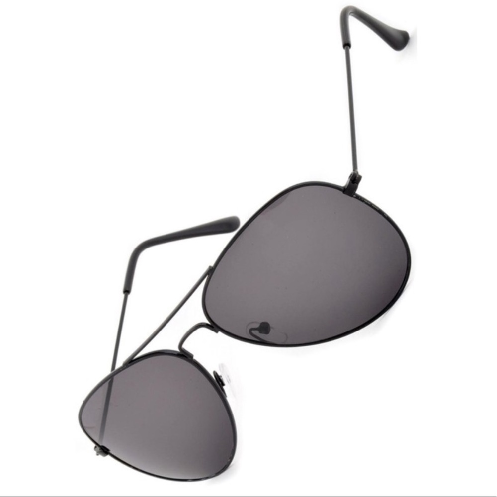 CLASSIC AVIATOR Sunglasses Black on Black NWT - Picture 5 of 6